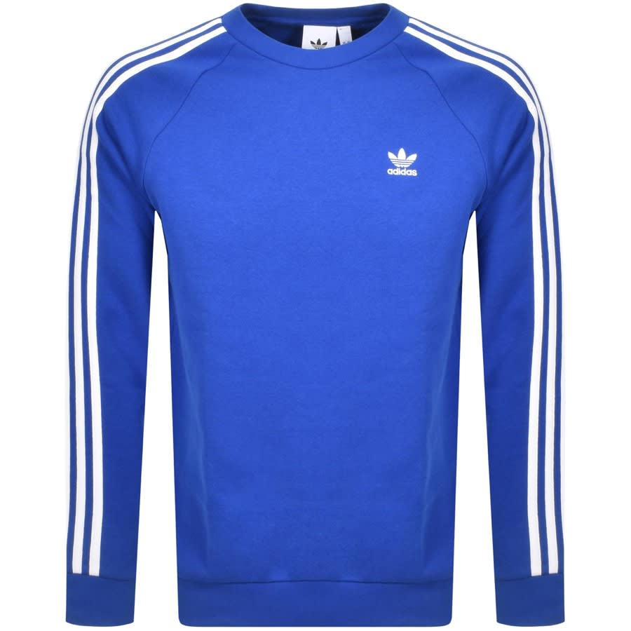 Alternative Image for Productadidas Originals Three Stripe Sweatshirt Blue1